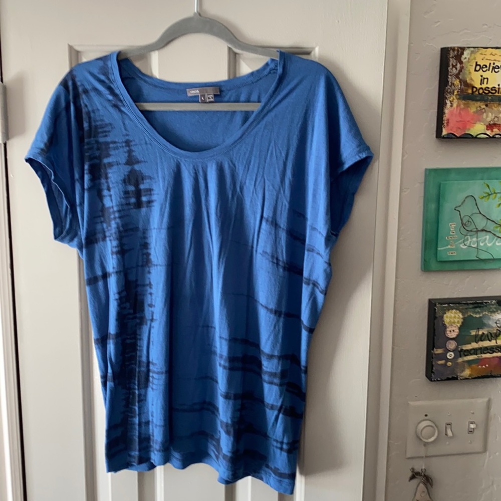 Vince tie-dye blue tee, extra soft